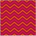 thumbnail image 4 of Retro Red Orange Hot Pink Chevron Soft Tablecloth Square Dinng Table Covers for Kitchen & Table Linens 60" x 60", 4 of 8