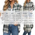 thumbnail image 3 of Enjoytime Plaid Button Down Shirts for Women Flannel Long Sleeve Shackets Fall Fashion Work Business Casual Jacket with Pocket, 3 of 7