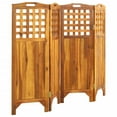 thumbnail image 3 of vidaXL Room Divider Freestanding Privacy Screen for Office Solid Wood Acacia, 3 of 30