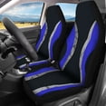 thumbnail image 4 of Pzuqiu Blue Car Seat Covers Full Set 4 Pcs Car Interior Decor Front & Rear Seat Covers Soft Breathable Seat Protector Universal Automotive Seat Cover Accessories, 4 of 7