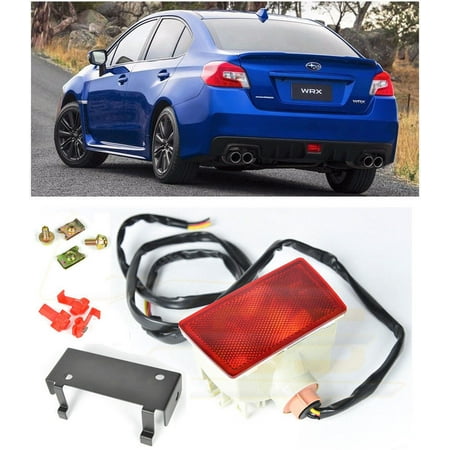 Backup Light Lens - Extreme Online Store for 2015-Present Subaru Impreza WRX & STi | EOS Crystal RED Lens JDM Rear Driving Fog Light Reverse Back Up Tail Lamp W/Mounting Bracket