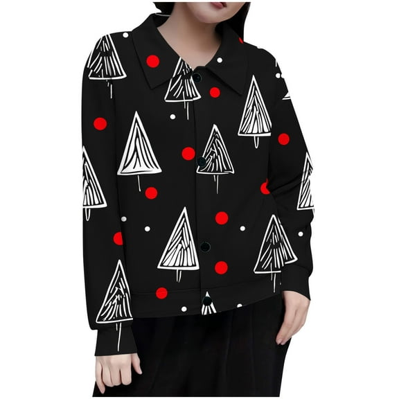 Hvot&aat Christmas Shirts for Women Fall Winter Long Sleeve Ugly Christmas Sweater Cardigans