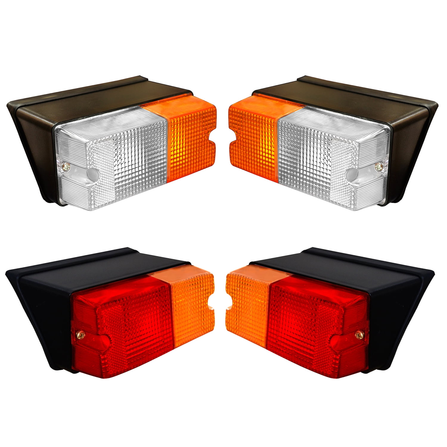 APSMOTIV Front and Rear Combination Light Side Indicator Assembly and Tail Lights combo Set for