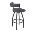 thumbnail image 2 of 861 Artemis 30" Swivel Bar Stool with Pewter Finish and Canter Storm Seat and Back, 2 of 5