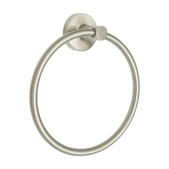 Huntington Brass Clover towel ring in Satin Nickel