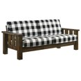 thumbnail image 3 of Furniture of America Tally Wood 3-Piece Plaid Sofa Set in Brown, 3 of 17