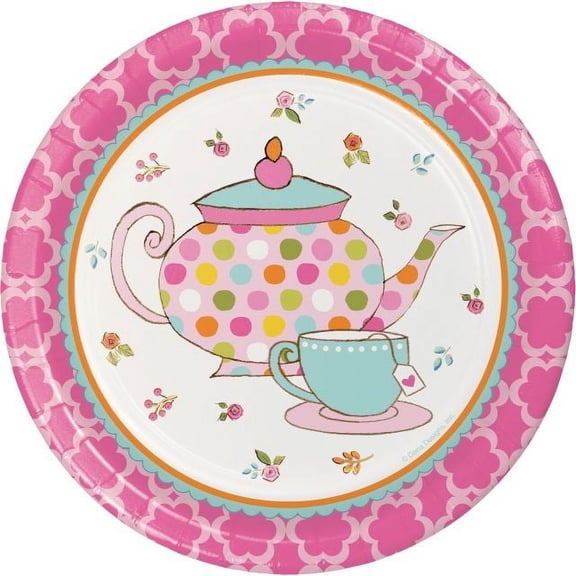 Party Creations Tea Time Lunch Plate, 7", 8 Ct