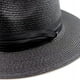 thumbnail image 3 of Sombrero de paja Brillar para hombres y mujeres Fedora negro anti-UV, 3 of 5
