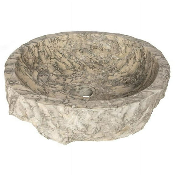 Eden Bath EB_S051GR-P Rustic Grigio Marble Sink - Polished Interior