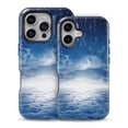 thumbnail image 2 of DesignSkinz Scratch-Resistant Hard Slim Case Compatible with iPhone 14 Plus (Compatible with MagSafe) - Vivid Blue Falling Stars in the Night Sky, 2 of 9