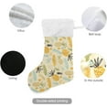 thumbnail image 3 of Coolnut Christmas Stockings Family Holiday Party Personalized Gift Yellow Pineapple Leaf Christmas Stockings Christmas Decorations Mantel Decor, 17.71"x12.20" 1PCS, 3 of 7