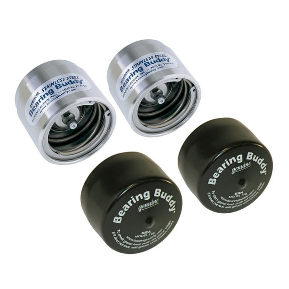 Bearing Buddy Stainless Steel Bearing Protectors (1.980" Diameter) With Bras - Pair