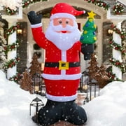 BESTPARTY Christmas Santa Claus Yard Inflatable, 9'