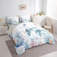 thumbnail image 2 of Erosebridal Sea Animal Turtle 7pcs Bedding Comforter Set,Ocean Coral Starfish Queen Bedding Sets For Boys Girls,Reversible, 2 of 7