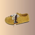 thumbnail image 2 of HomeDM Loafers for Women Cute Closed Round Toe Comfortable Slip On Casual Flat Walking Shoes, Yellow Size 6.5, 2 of 8