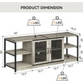 thumbnail image 6 of TV Stand Farmhouse Entertainment Center with Double Mesh Door Industrial TV Console Table with Storage Shelves for Televisions up to 65 inch, 6 of 7