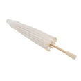 thumbnail image 2 of Paraguas de papel decorativo, paraguas de papel clásico de color blanco, sombrilla de papel para bricolaje, sombrilla de papel elegante y estética, 2 of 12