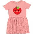 thumbnail image 3 of Inktastic Smiling Apple Girls Toddler Dress, 3 of 5