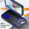 thumbnail image 2 of TECH CIRCLE For iPhone 15 Pro Max Case, Anti-Drop Hybrid Heavy Duty Protective Phone Cover Shockproof Rugged Military Bumper Tough Kickstand Cover for Apple iPhone 15 Pro Max 6.7" 2023,Blue, 2 of 8