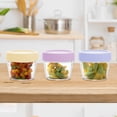 thumbnail image 2 of 6Pcs Glass Food Storage Containers with Lids 120ML Leak Proof Airtight BPA Free Reusable Measurement Lines Food Jars for Food Prep Snacks Purees, 2 of 7