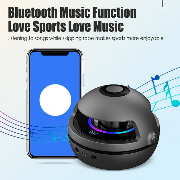Corde à Sauter Intelligente Sans Fil – 10 Vitesses (70-160 Tr/min), LED, Bluetooth, Musique, Rechargeable – Pour Homme/femme