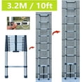 thumbnail image 3 of Telescoping Ladder, 8.5 FT Stainless Steel Extension Ladder for Home, Collapsible Ladders 330 Lb Max Capacity, Multi-Purpose Telescopic Ladder for Roof Ceiling, Household Daily, EN131 Certificated, 3 of 16