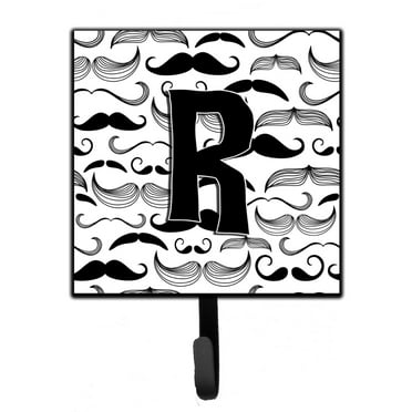 Letter R Moustache Initial Leash or Key Holder