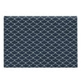 thumbnail image 1 of Navy Cutting Board, Shell Pattern with Half Circled Lines Like Ocean Waves Nautical Modern Illustration, Decorative Tempered Glass Cutting and Serving Board, Large Size, Indigo White, by Ambesonne, 1 of 1