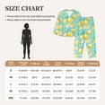 thumbnail image 6 of Kll Yellow Lemon Print Women'S Long Sleeve Pajamas With Pants Sleepwear Loungewear 2 Set-Medium, 6 of 9