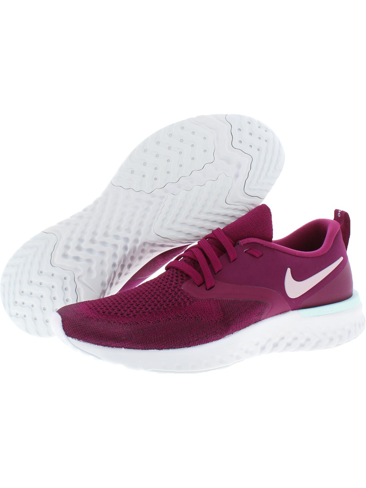 Nike Womens Odyssey React 2 Flyknit Fitness Running Shoes Purple 9 Medium (B,M) - image 2 of 2