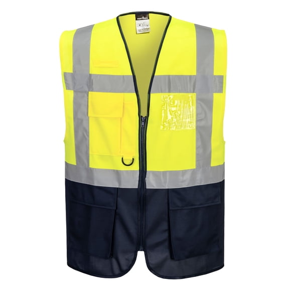 Portwest UC476 Warsaw Executive Safety Vest Yellow/Black, 4X-Large