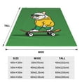 thumbnail image 3 of Salouo Cool Skateboarding Bulldog Print Bed Blankets,Flannel Blanket Comfortable Air Conditioning Blanket Lightweight Blanket for Sofa Bed Travel & Couch -40"x30", 3 of 8
