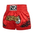 thumbnail image 1 of GLFILL Unisex Boxing Shorts MMA Muay Thai Training Trunks Fitness Shorts For Adult Patchwork Embroidery Boxing Grappling Shorts XL Red, 1 of 9