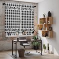 thumbnail image 6 of Black Checked Kitchen Curtains 63 Inch Length, Floral Farmhouse Red Buffalo Plaid Tiers Curtains for Living Room Berdoom Bathroom, Light Filtering Drapes Window Treatment 2 Panels 42"Wx63"L, 6 of 9