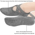 thumbnail image 3 of 4 Pairs Yoga Socks Pilates Socks Barre Ballet Socks Toeless Non-slip Grip Socks Elastic Workout Socks for Women, 3 of 5