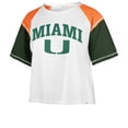 thumbnail image 2 of Women's '47 White Miami Hurricanes Serenity Gia Cropped T-Shirt, 2 of 3