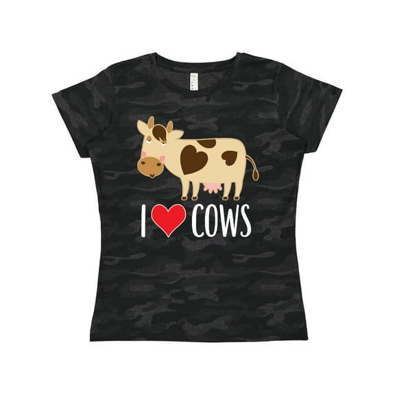 Inktastic I Love Cows Dairy Farmer Women's T-Shirt