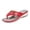 Red, variant on Bkhluea Women Wedge Flip Flop Sandals Rhinestone Decor Shoes Comfortable For Beach Travel Casual Daily Outdoor Activities