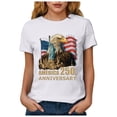 thumbnail image 5 of TOWED22 Women's America 250 Merchandise 250th Anniversary USA Shirt American Flag T Shirt 4th of July 1776 2026 Independence Day Tee(White,S), 5 of 8