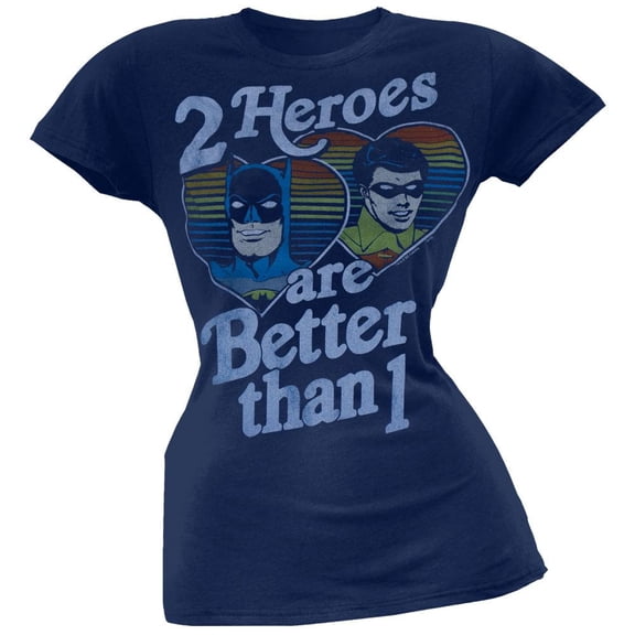 DC Comics - Two Heroes Juniors T-Shirt - X-Large