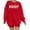 Red, variant on VILOVE Women Oversized Merry Christmas Sweatshirt Merry Letter Print Crew Neck Long Sleeve Pullover Tops