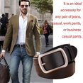 thumbnail image 2 of Cinturones vaqueros de moda casual para hombres con cinturón suave de una sola hebilla, 2 of 5