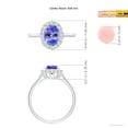 thumbnail image 4 of ANGARA Natural 1.25 ct Tanzanite Engagement Ring with Floral Diamond Halo in 14K White Gold for Women (Size-8x6mm) | December Birthstone, Anniversary, Jewelry Gift for Women | Natural Tanzanite Ring, 4 of 8