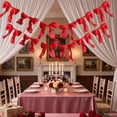 thumbnail image 4 of Feledorashia Bow Ribbon Garland, Party Bunting Decoration, Streamer for Wedding Birthday Shower Anniversary Wall Backdrop Table and Decor, Preassembled Fabric Bows with Continuous Cord and Shape, 4 of 6