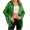 Green, variant on Plus Size Women's Sequined Tassel Jacket V Neck Shimmer Cardigan for Evening Parties, Concerts, Date Nights, and Festive Street Style