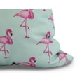 thumbnail image 2 of Simply Daisy, 18" x 18" Flamingo Fanfare Multi , Animal Print Outdoor Pillow, Aqua, 2 of 2