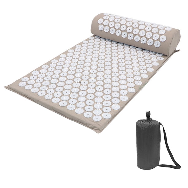 Soidarity Juego de 3 unidades de cojín de masaje, esterilla de acupresión para Yoga y juego de almohada, masajeador de pies y cuello, almohadilla de Uniforme atlético Gris Soidarity OD000146-04