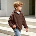 thumbnail image 5 of Hoodies for Boys Trendy Back to School Pullover Sweatshirts Casual Quarter Zip Waffle Knit Hoodie Kids Long Sleeve Hooded Shirts Loose Fit Tops Fall Winter Clothes 3-14 Years, 5 of 10