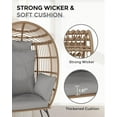 thumbnail image 6 of ChaoLink Oversize Wicker Egg Chair with Ottoman, Egg Basket Lounge Chair with Thick Cushion, Comfy Egg Rattan Seat, 6 of 6
