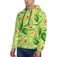 thumbnail image 3 of Xecao Green Avocado Pattern Men's Adult Pullover Hoodie,Hooded Sweatshirt-4X-Large, 3 of 7